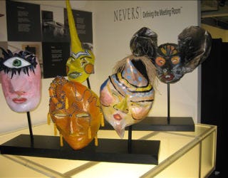 five masks on display