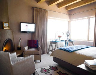 master bedroom with fireplace