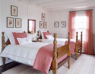 pink and white bedroom