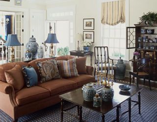 Classic Home Decor Blue, Blue And Brown Decorating Ideas Living Room