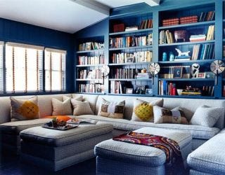 blue living room