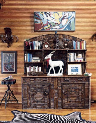 twig veneer cabinet