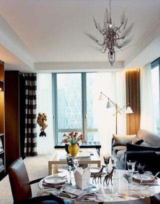 living and dining area
