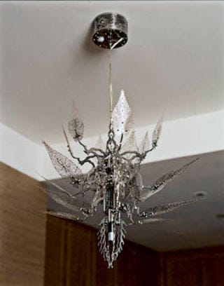 silver chandelier