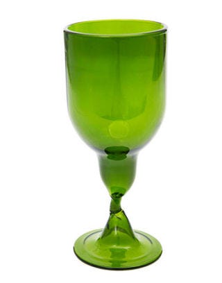 green glass goblet
