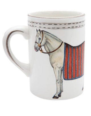 mug with horse on it