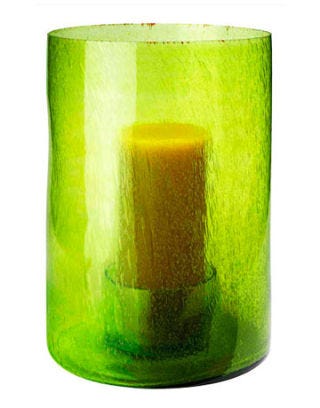 green hurricane with candle