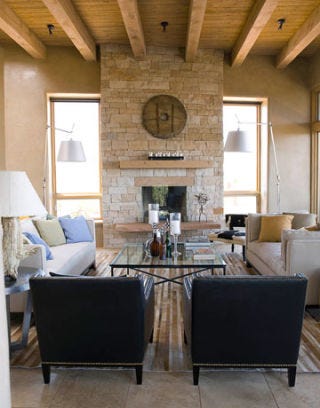 living room with fireplace