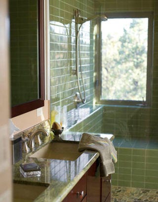 green bathroom