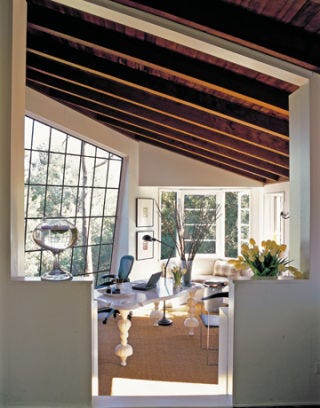white office with windows