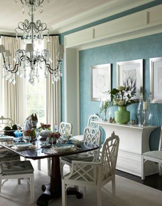 blue dining room