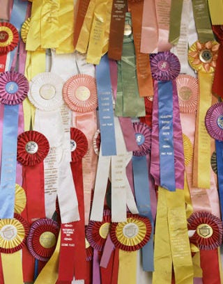 wall of ribbons
