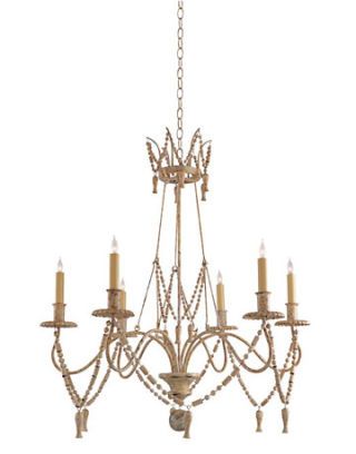 wood and iron chandelier
