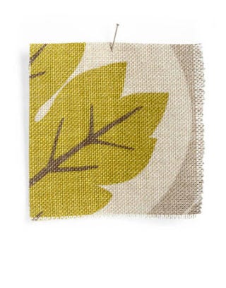 leaf print fabric swatch