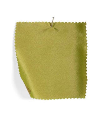 green silk fabric swatch