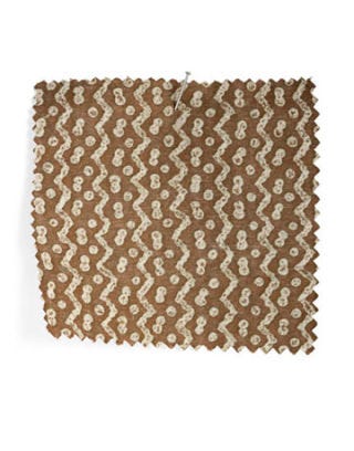 brown and white patterned fabric swatch
