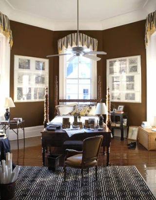 brown master bedroom
