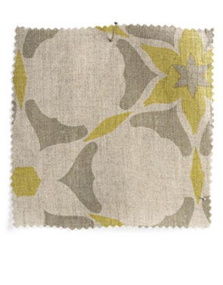 yellow beige and taupe fabric swatch