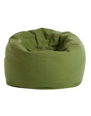 grass green colored beanbag chair