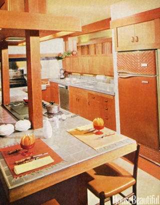 kitchen with wooden cabinets and center island