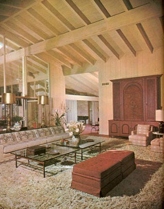 high-ceiling living room
