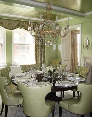 green dining room
