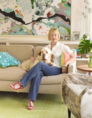 annie selke with her dog