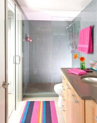 a colorful bathroom