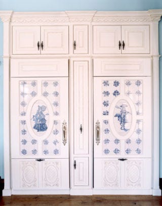 white cabinet front refrigerators