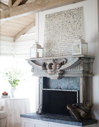 fireplace in the master bedroom