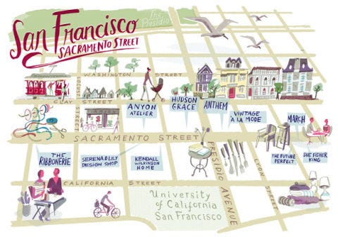 san francisco shopping map