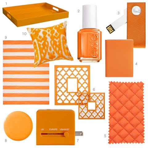 Tangerine Home Decor Orange Accessories Courtesy Of Manufacturer