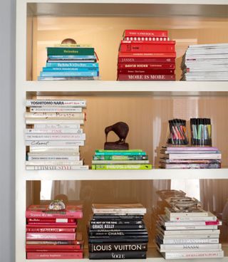 Color Coordinated Bookshelf