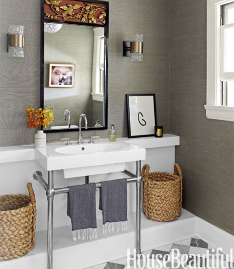 14 Best Gray Bathroom Ideas Chic Gray Bathroom Design Pictures,Black Granite Modern White Kitchen With Black Countertops