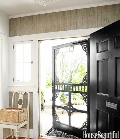 black victorian screen door