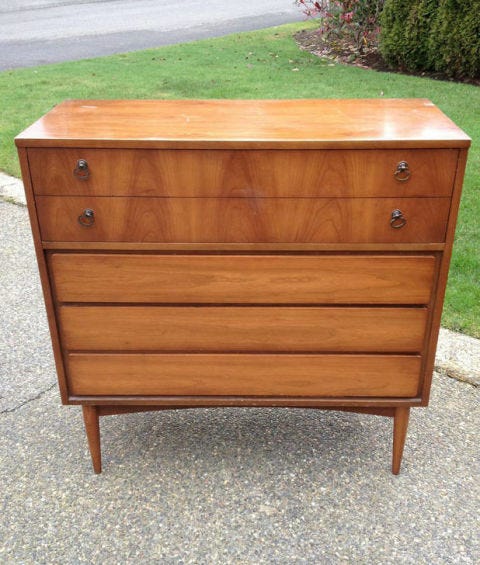 Midcentury Dresser Makeover Furniture Before And After Image