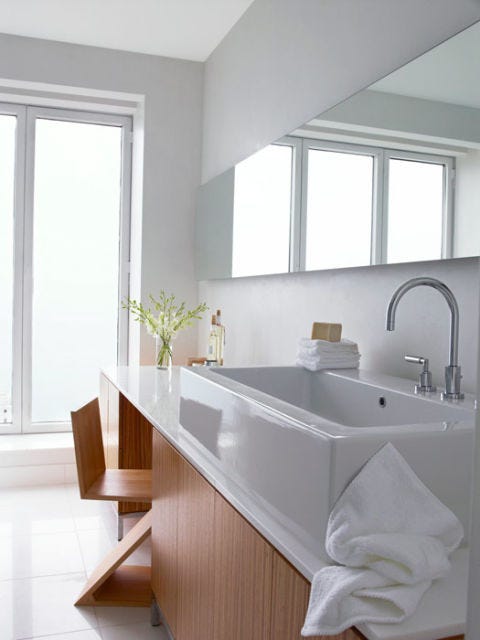 His and Hers Bath  Modern Bathroom  Design Photos