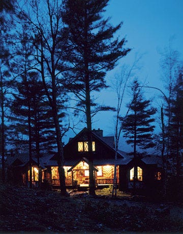exterior of house in adirondacks