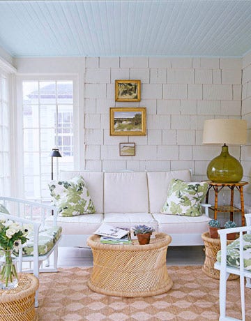 White Walls on a Relaxing Sunporch sunporch with white walls