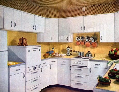Retro Kitchen Decor 1950s Kitchens, 1950s Kitchen Cabinets