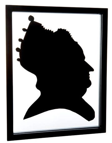 a black and white silhouette of a woman