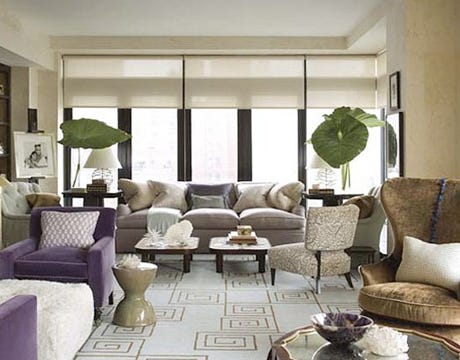 Paint Color Combinations Decorating With Purple And Brown Living Room Courtesty Of Apartment Therapy