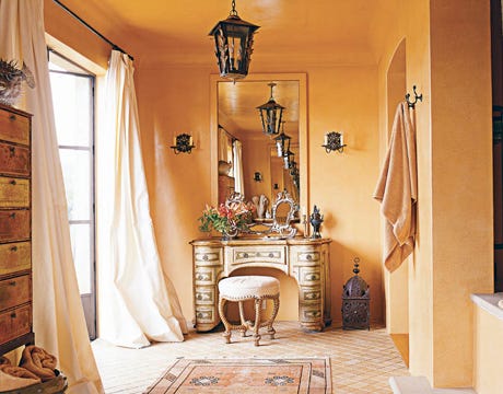 room with yellow walls