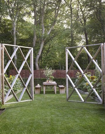 gates leading to a vegetable garden