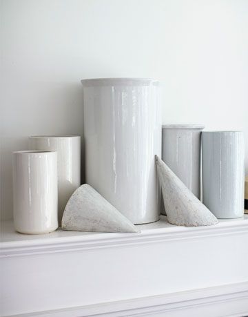 objects on a white ledge