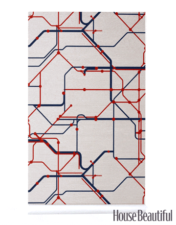 blue and red subway map wallpaper