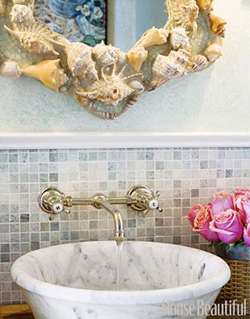 bathroom with a vessel sink