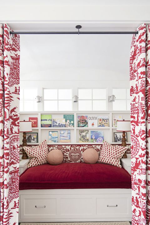 A curtained reading nook