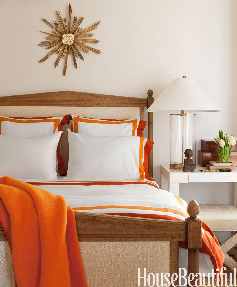 Orange Accent Bedroom House Beautiful Pinterest Favorite Pins January 29 2014