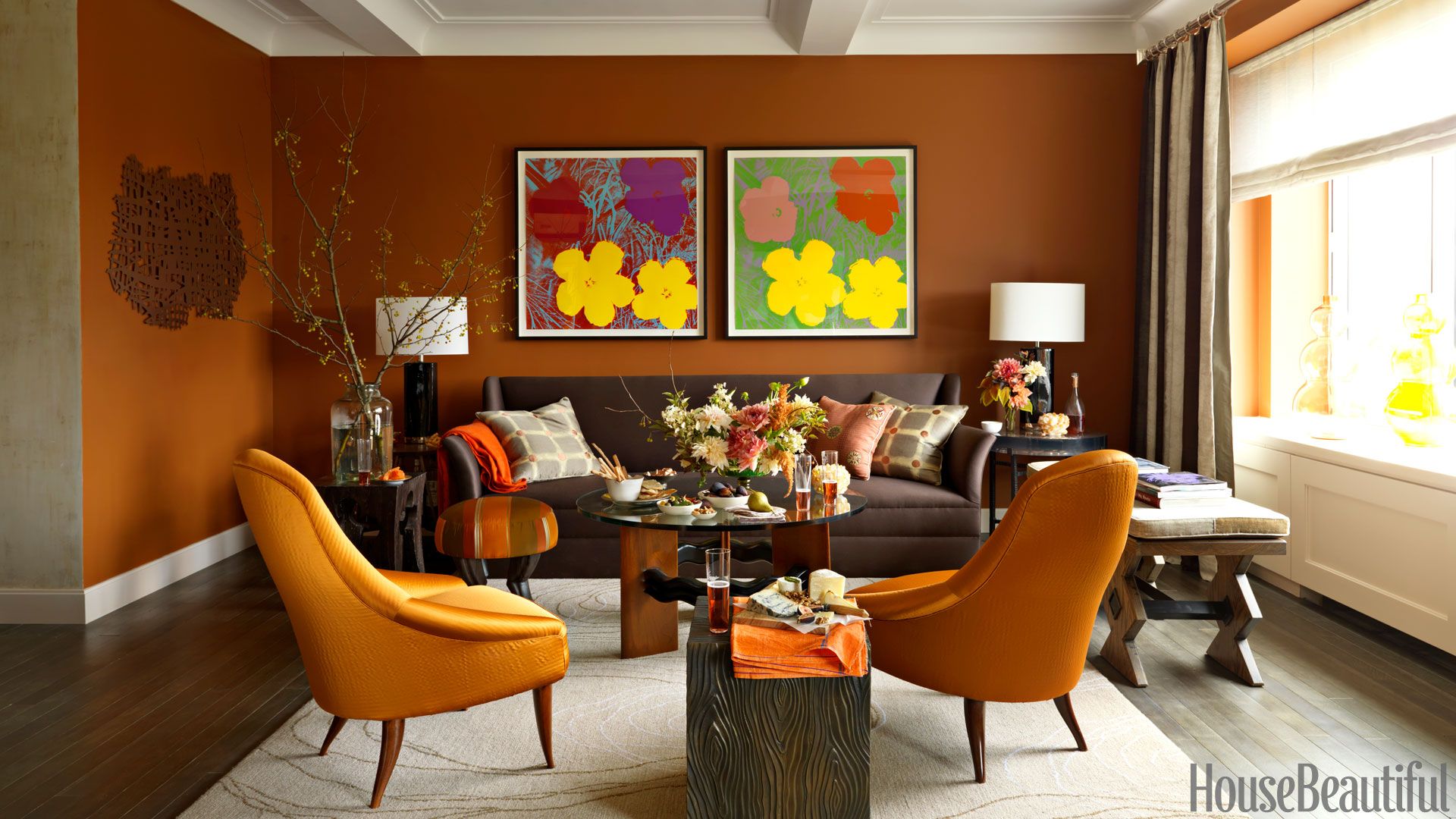 Dark Orange Living Room Ideas | www.resnooze.com